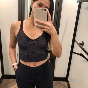 Lululemon RARE black crushed velvet align tank